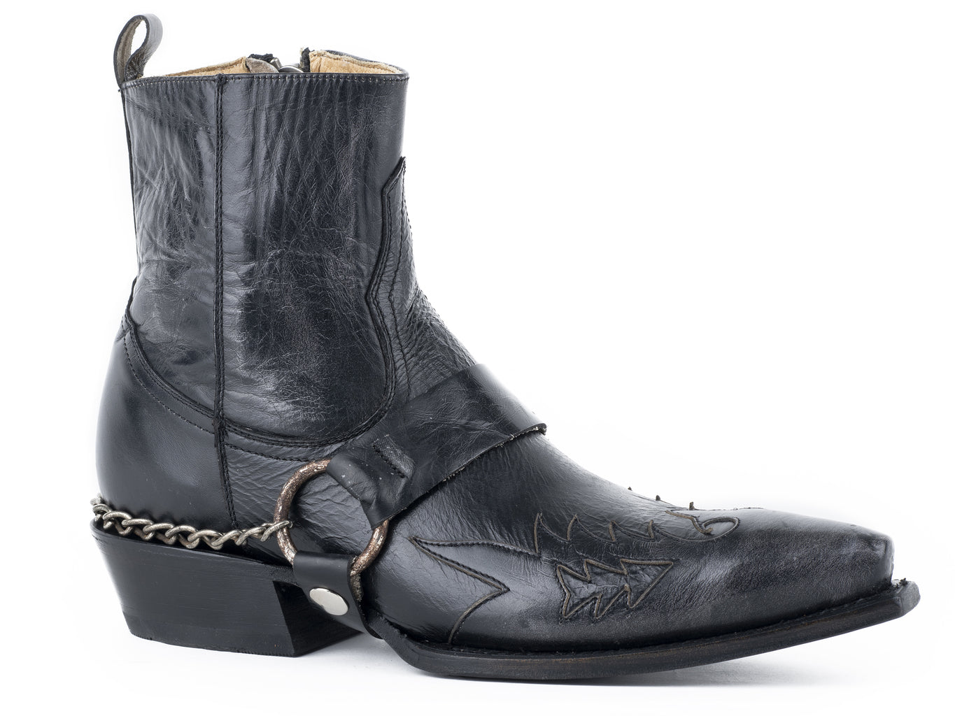 Roper Mens Brush Off Black Leather Boots - Breeches.com