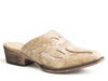 Roper Womens Snip Toe Beige Open Back Mule Mules - Breeches.com