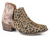 Roper Womens Snip Toe Leopard Vamp Tan Heel Boot - Breeches.com