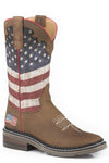 Roper Womens Oiled Brown Leather Vamp And Crown Americana - Breeches.com