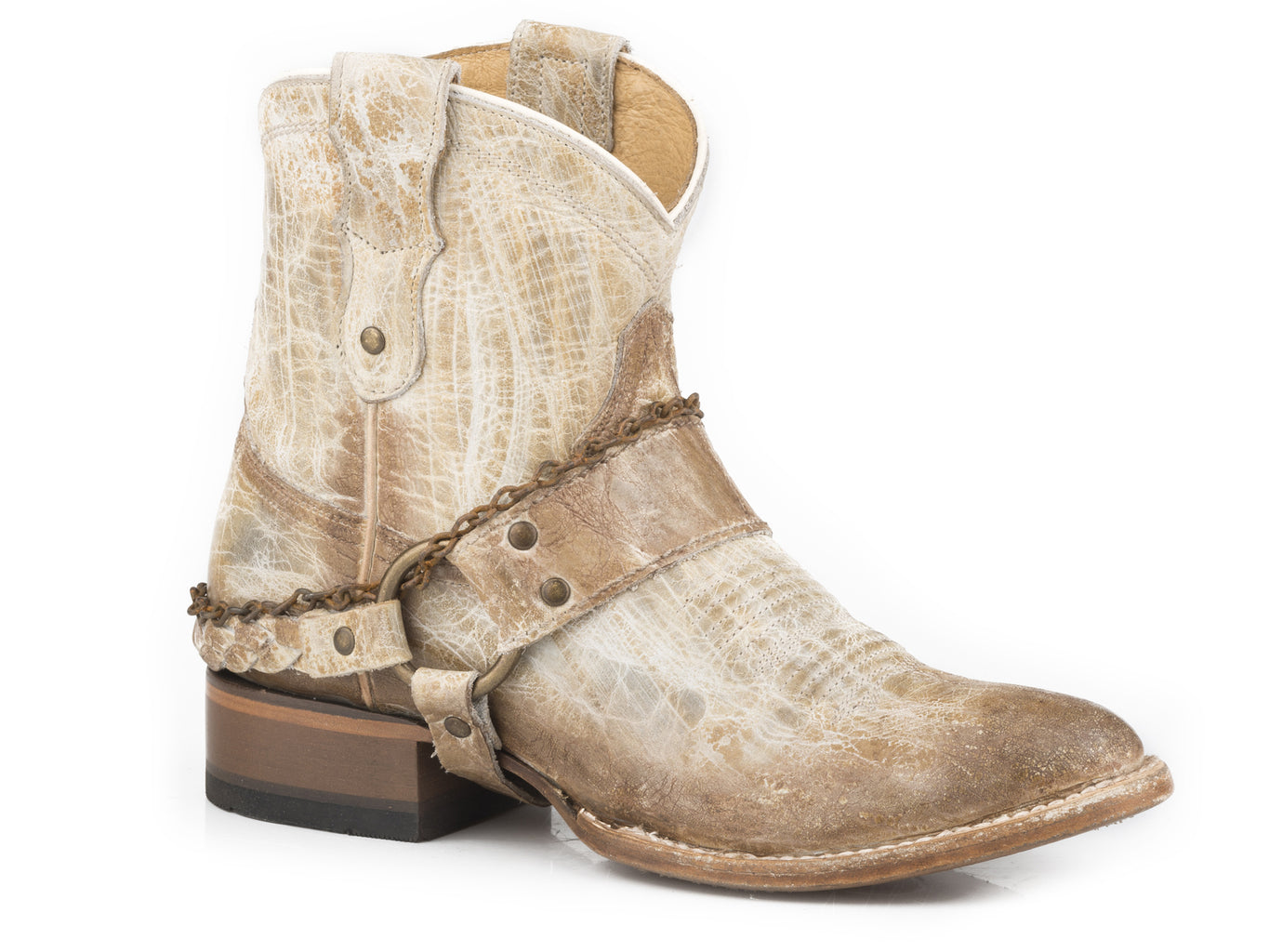 Roper Womens Waxy Tan Leather Vamp &amp; Shaft Boots - Breeches.com