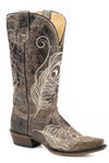 Roper Womens Vintage Brown Vamp & Shaft Boots - Breeches.com
