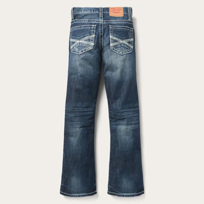 Stetson Men's 1014 Fit Destructed Medium Wash Jeans - Breeches.com