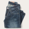 Stetson Men's 1014 Fit Destructed Medium Wash Jeans - Breeches.com