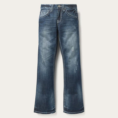 Stetson Men's 1014 Fit Destructed Medium Wash Jeans - Breeches.com