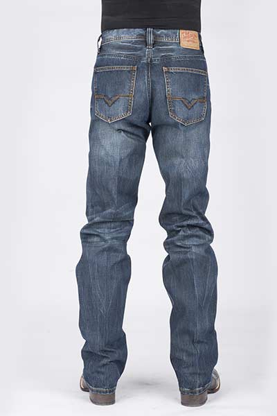 Stetson Men's 1312 Modern Fit Jeans w/ Gold 'V' Emroidery - Breeches.com