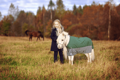 TuffRider Mini 1200D Ripstop Medium Weight 200gms Two Tone Turnout Blanket With Standard Neck - Breeches.com