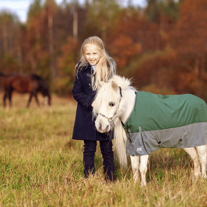 TuffRider Mini 1200D Ripstop Medium Weight 200gms Two Tone Turnout Blanket With Standard Neck - Breeches.com