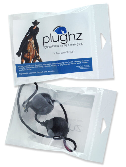 Plughz One Pair Horse Ear Plugs With Cord - Breeches.com