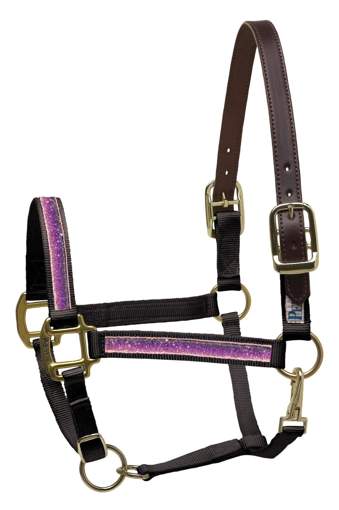 Perri's Leather Sparkle Ribbon Halter - Breeches.com