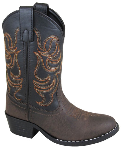 Smoky Mountain Toddler's Monterey Brown/Black Cowboy Boot - Breeches.com