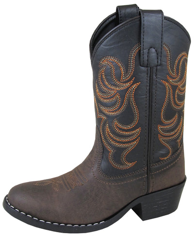 Smoky Mountain Toddler's Monterey Brown/Black Cowboy Boot - Breeches.com