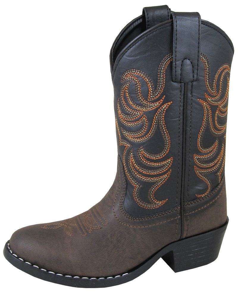 Smoky Mountain Toddler's Monterey Brown/Black Cowboy Boot - Breeches.com