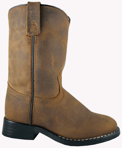 Smoky Mountain Toddler's Roper Brown Leather Western Boot - Breeches.com