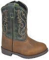 Smoky Mountain Toddler's Hopalong Green Crackle Cowboy Boot - Breeches.com