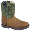 Smoky Mountain Children's Autry Green Crackle Leather Cowboy Boot - Breeches.com