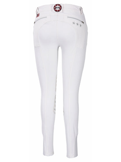 Equine Couture Ladies Stars &amp; Stripes Silicone Knee Patch Breeches_2