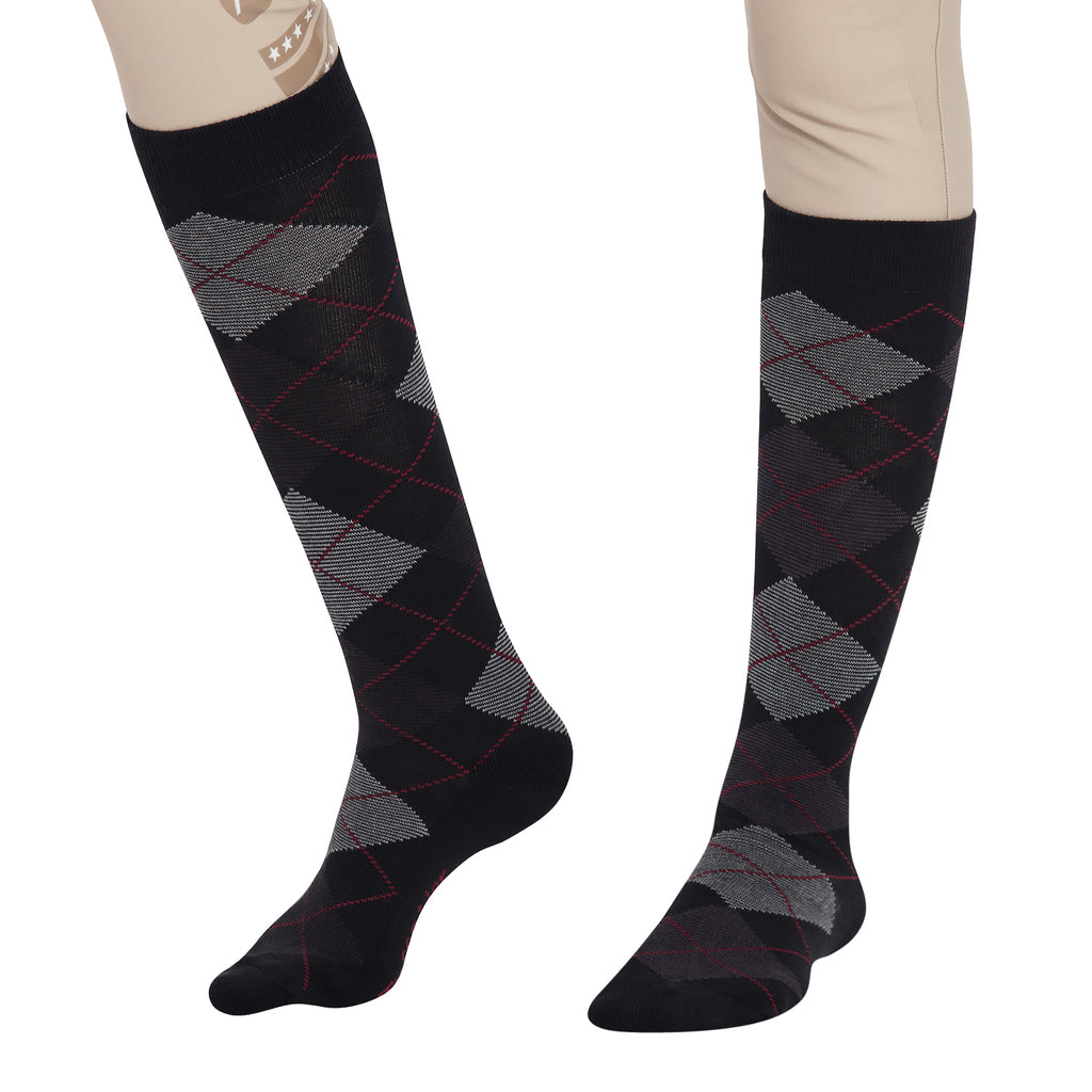 TuffRider Ladies Bamboo Argyle Knee Hi Socks_9