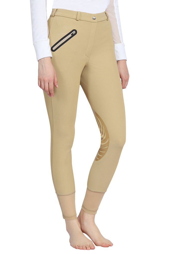 Tuffrider Tiffany Ribbed Breech With Silicone Knee Patch_7